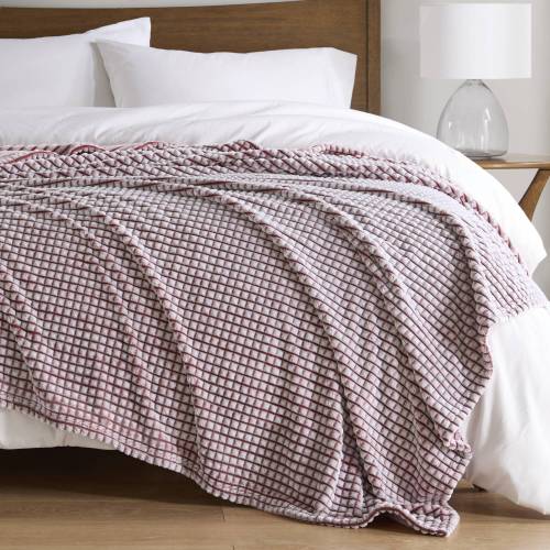 Bezzze Carved Plush Blanket Full, Twin