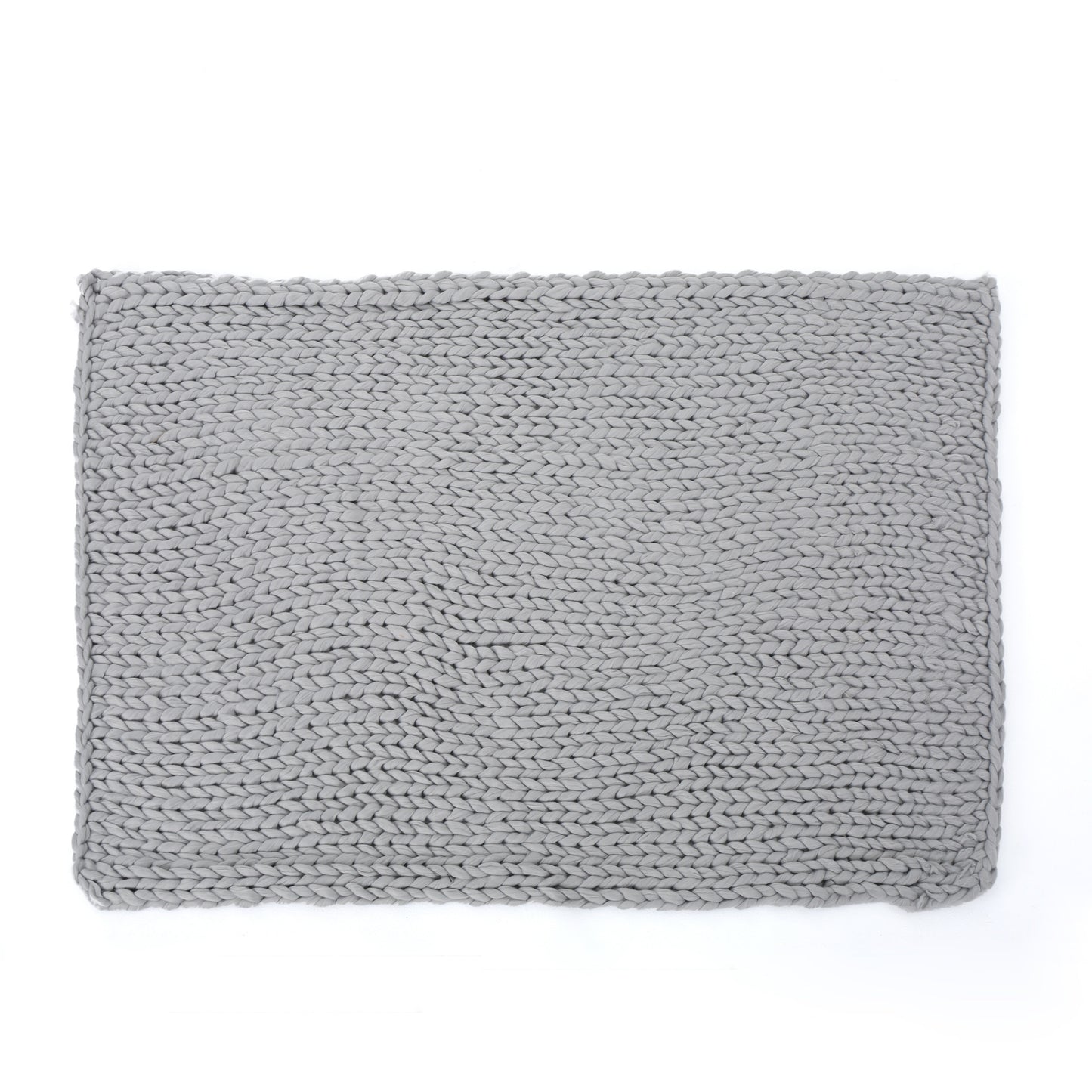 Bezzze Knit Throw, Solid Neutral Vibe Textured Blanket for Home Decor, 50 x 60 in, Light Grey