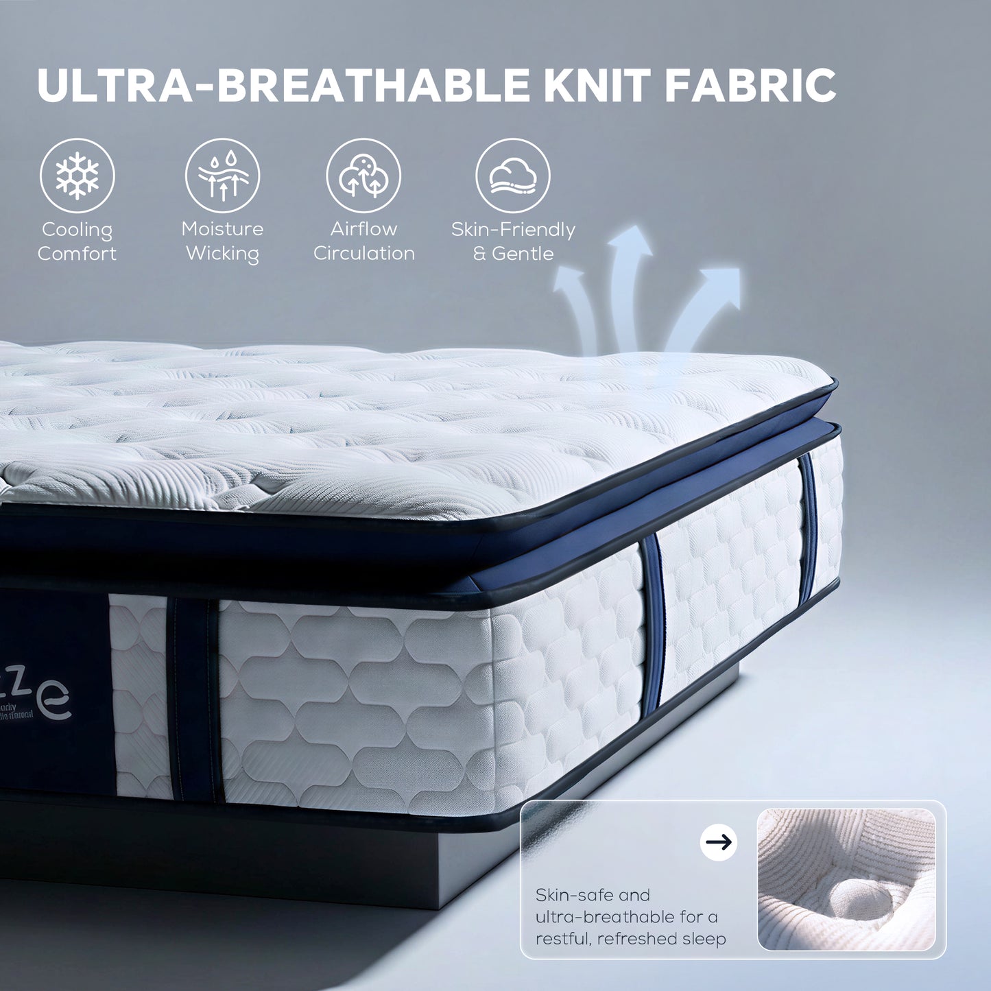 Bezzze Firm Queen Mattress, 12 Inch Hybrid Queen Size Mattress in a Box, Memory Foam and Individual Pocket Spring for Motion Isolation, Edge Support, Pressure Relief & CertiPUR-US Certified