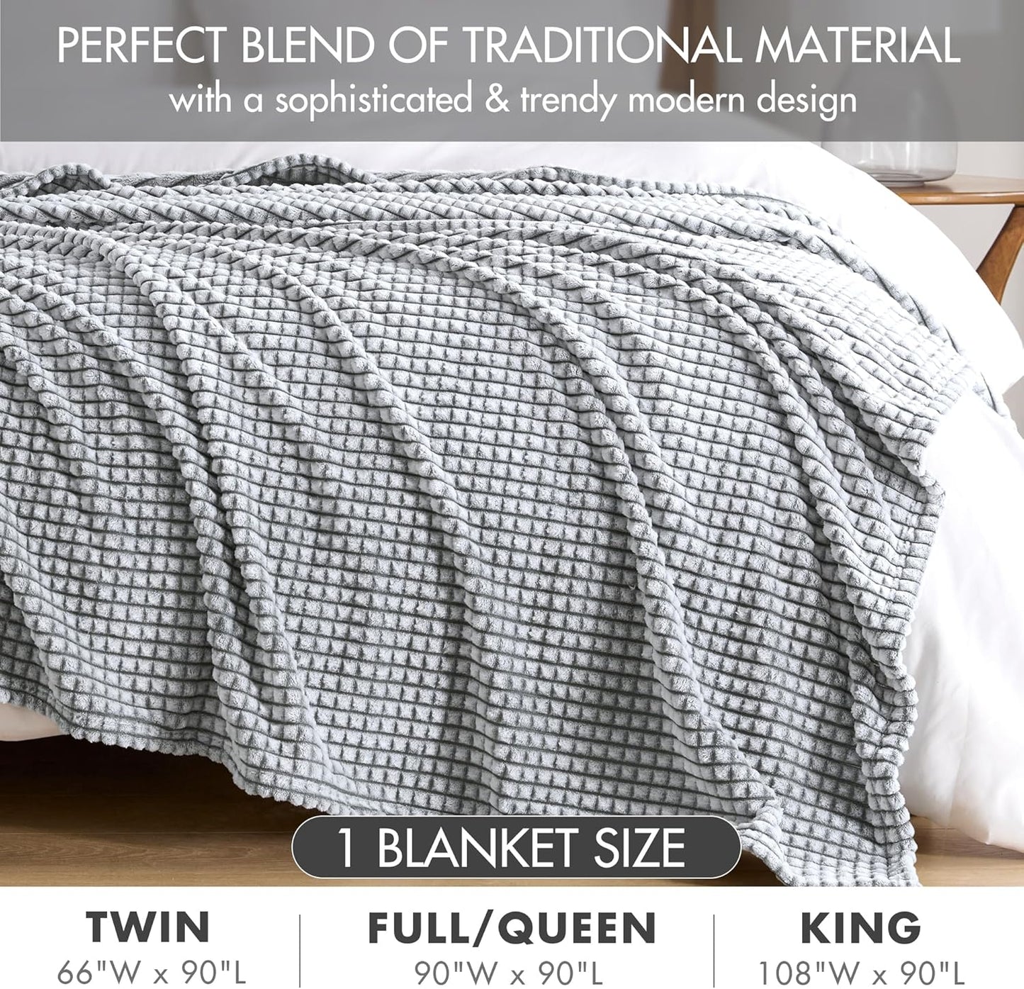 Bezzze Carved Plush Blanket Full, Twin