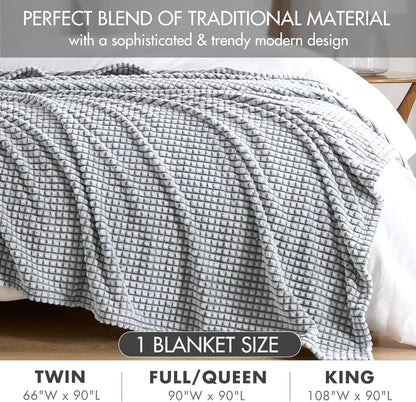 Bezzze Carved Plush Blanket Full, Twin