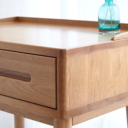 Bezzze Makeup Vanity Desk with Pull-Out Drawer, Solid Wood Vanity Desk for bedrooms