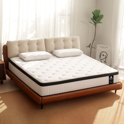 Bezzze Mattress 12" King, Full, Queen, Mattress Bed in a Box, Medium-Firm, Fiberglass Free