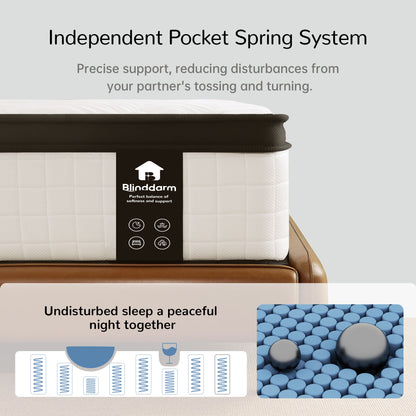 Bezzze Mattress 12" King, Full, Queen, Mattress Bed in a Box, Medium-Firm, Fiberglass Free