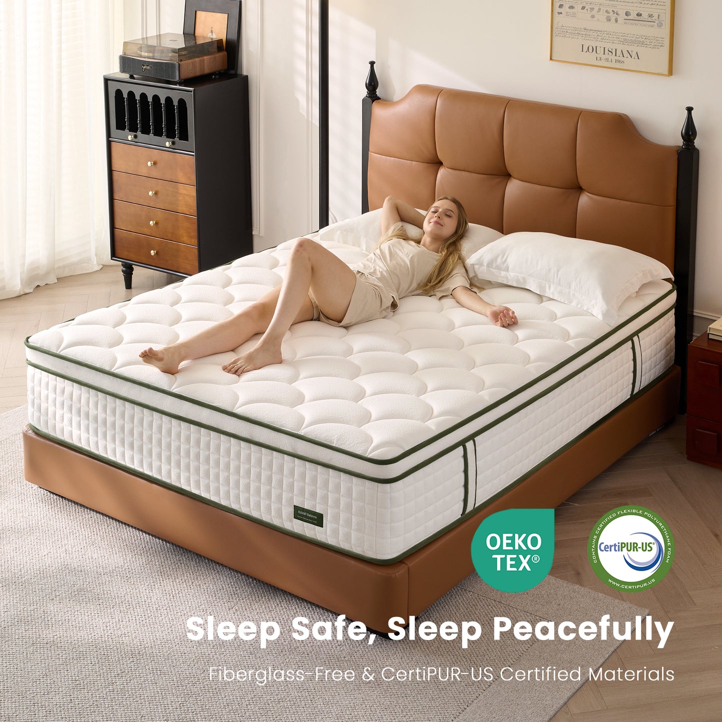 Bezzze Twin Mattress, 10 inch Hybrid Medium Firm Memory Foam Mattress in a Box, Individual Pocket Springs, Pressure Relief, CertiPUR-US Certified