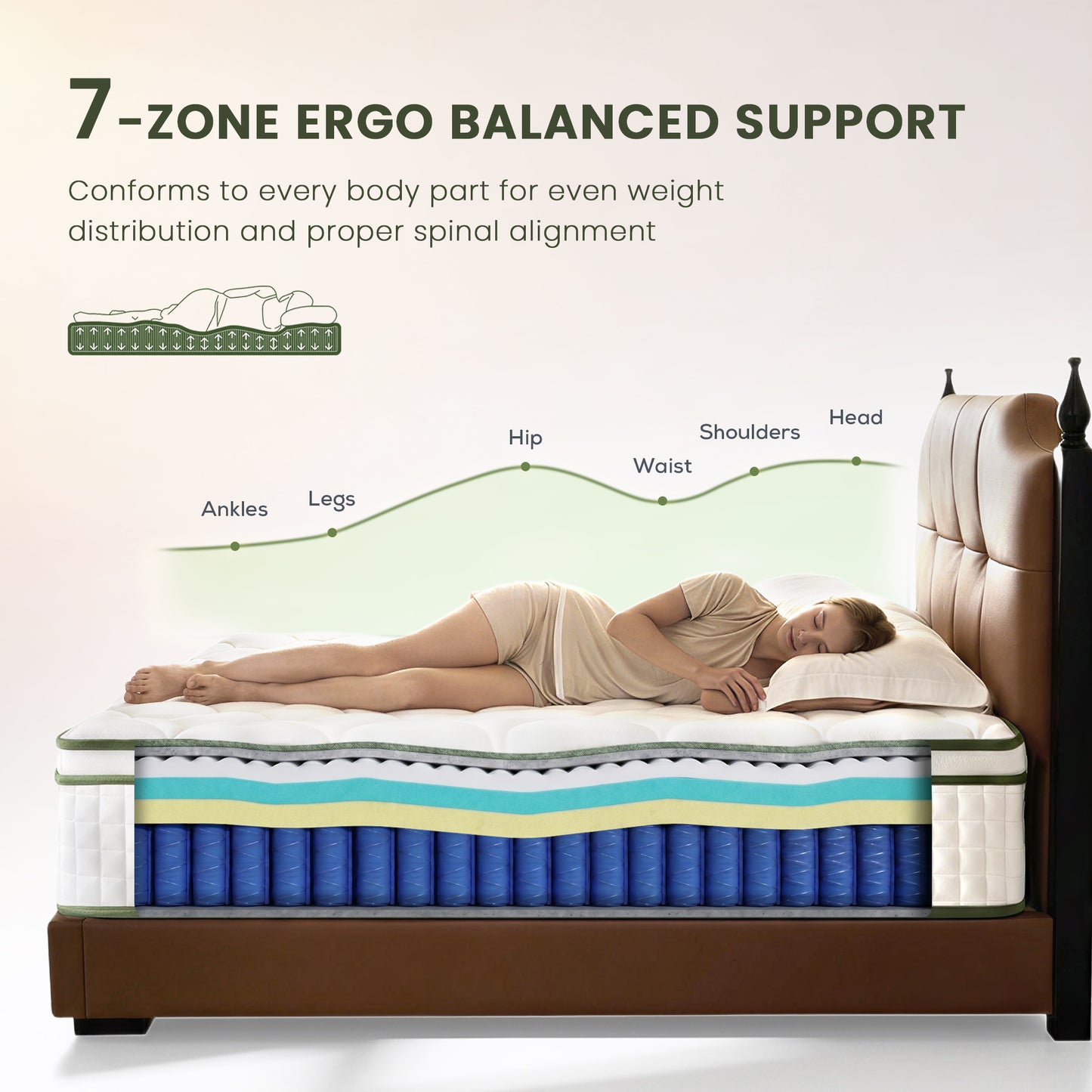 Bezzze Twin Mattress, 10 inch Hybrid Medium Firm Memory Foam Mattress in a Box, Individual Pocket Springs, Pressure Relief, CertiPUR-US Certified