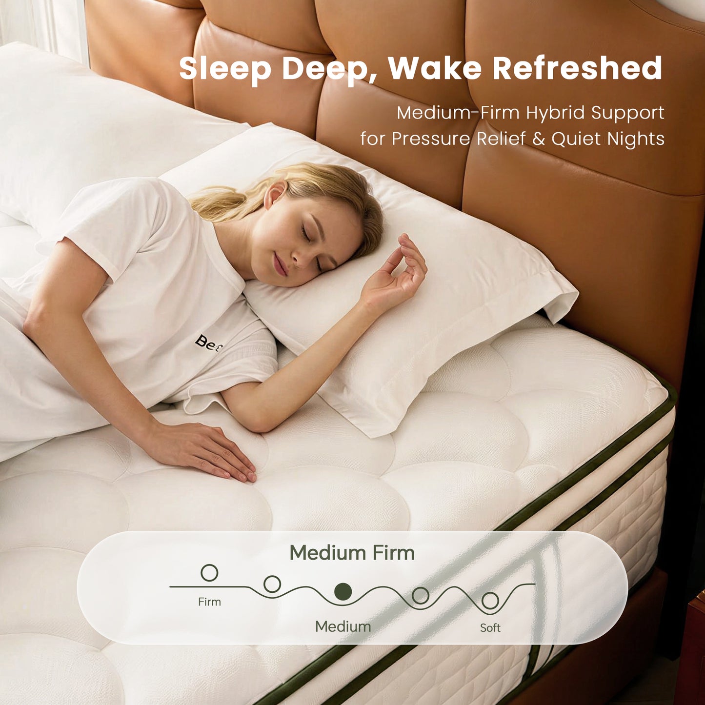 Bezzze Twin Mattress, 10 inch Hybrid Medium Firm Memory Foam Mattress in a Box, Individual Pocket Springs, Pressure Relief, CertiPUR-US Certified