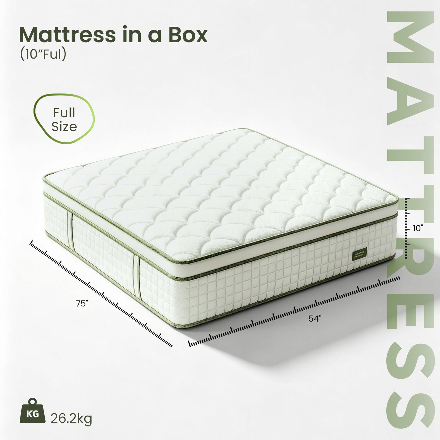 Bezzze Twin Mattress, 10 inch Hybrid Medium Firm Memory Foam Mattress in a Box, Individual Pocket Springs, Pressure Relief, CertiPUR-US Certified