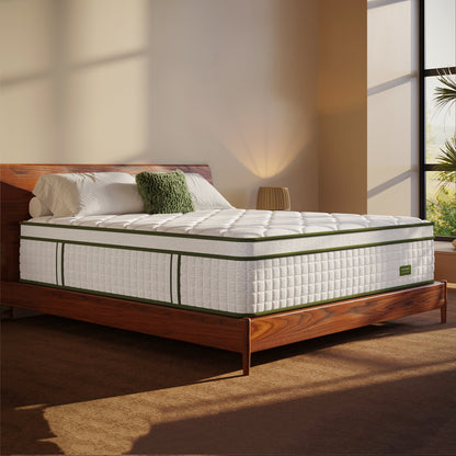 Bezzze Hybrid Mattress in a Box, Medium, Memory Foam & Pocketed Coils Delivers Strong Support & Pressure-Relieving Relaxation, CertiPUR-US Certified