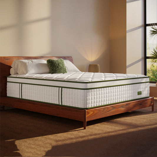 Bezzze Hybrid Mattress in a Box, Medium, Memory Foam & Pocketed Coils Delivers Strong Support & Pressure-Relieving Relaxation, CertiPUR-US Certified