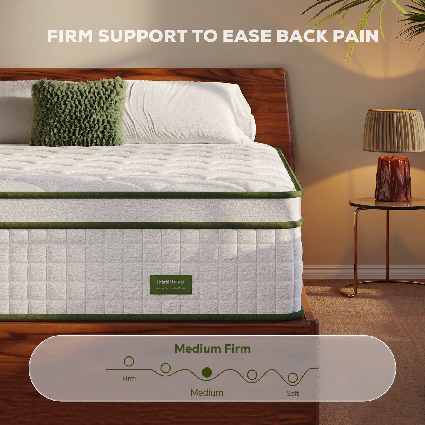 Bezzze Hybrid Mattress in a Box, Medium, Memory Foam & Pocketed Coils Delivers Strong Support & Pressure-Relieving Relaxation, CertiPUR-US Certified
