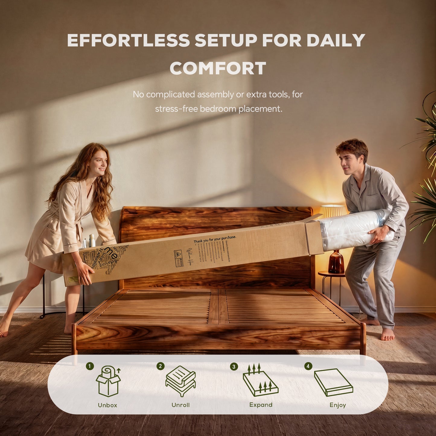 Bezzze Hybrid Mattress in a Box, Medium, Memory Foam & Pocketed Coils Delivers Strong Support & Pressure-Relieving Relaxation, CertiPUR-US Certified
