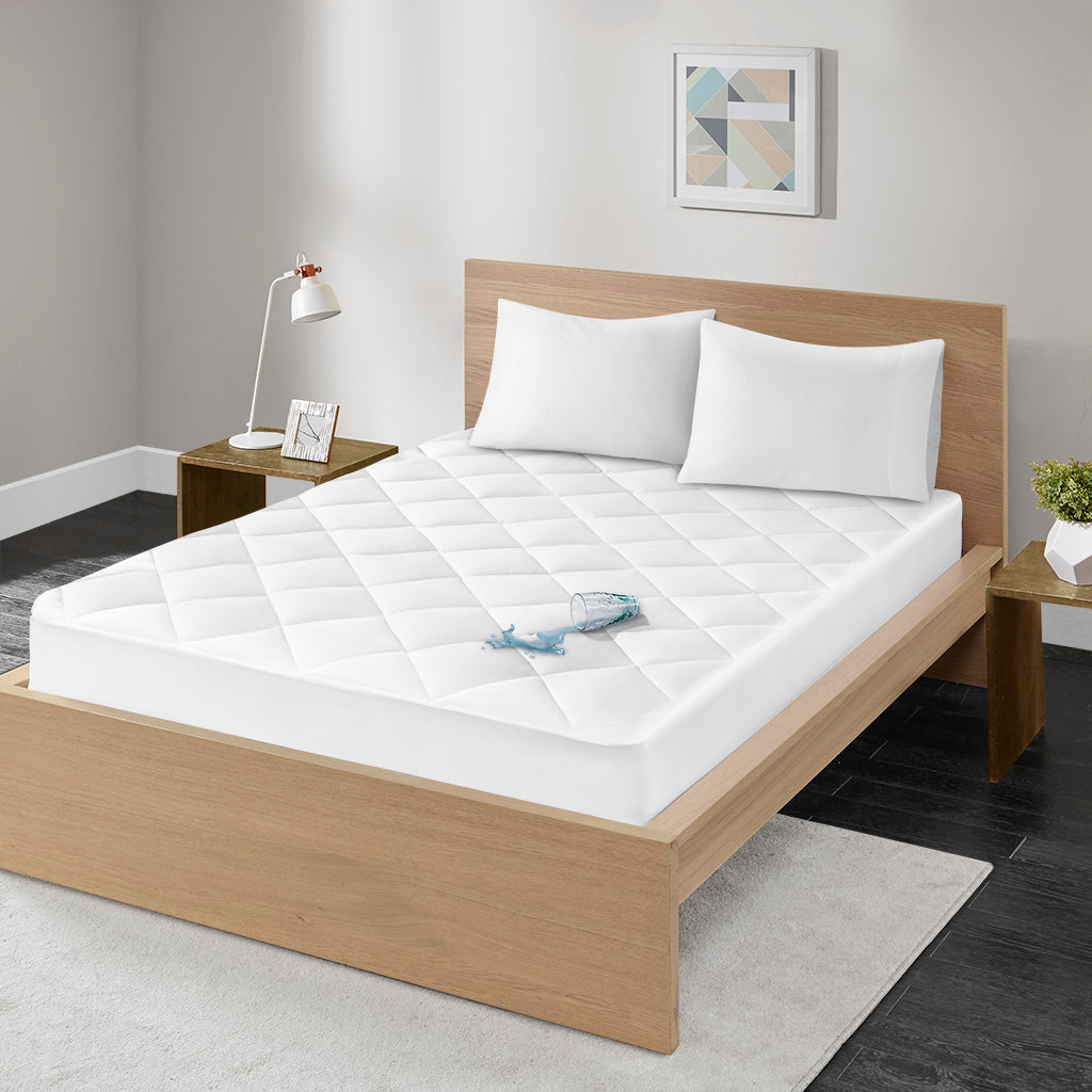 Bezzze 300 Thread Count Cotton Sateen Waterproof Mattress Pad