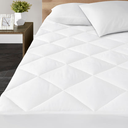 Bezzze 300 Thread Count Cotton Sateen Waterproof Mattress Pad
