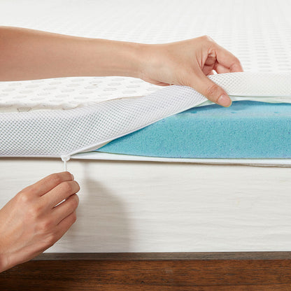 Bezzze All Season Reversible Hypoallergenic Cooling Mattress Topper