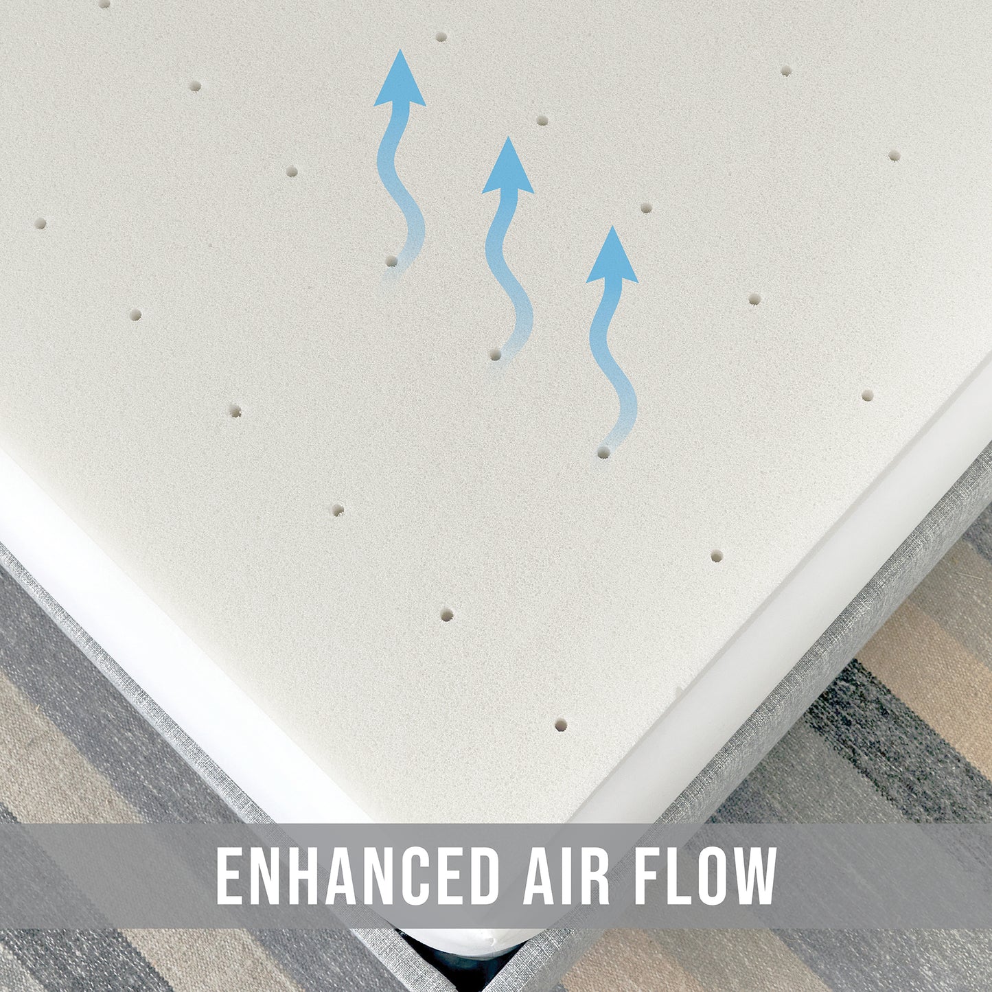 Bezzze 3-Inch Adapt Foam Responsive Memory Foam Mattress Topper - Queen