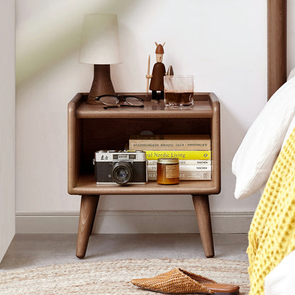 Bezzze Solid Wood Bedside Cabinet Modern Simple Nightstands Nordic Bedroom Solid Beech Storage Cabinet