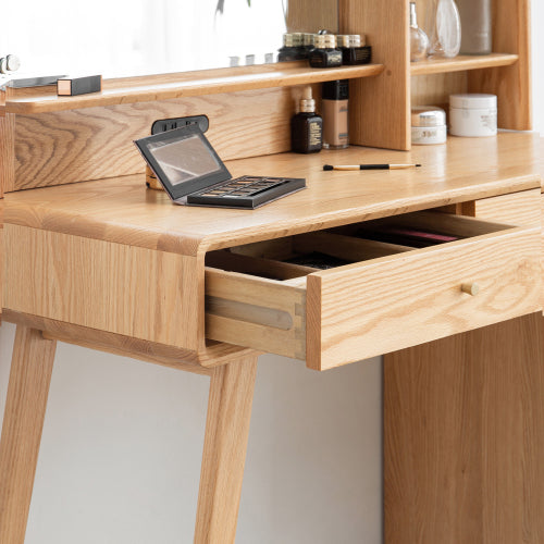 Bezzze Table Dresser 100% Solid Oak Table Dresser with Drawer