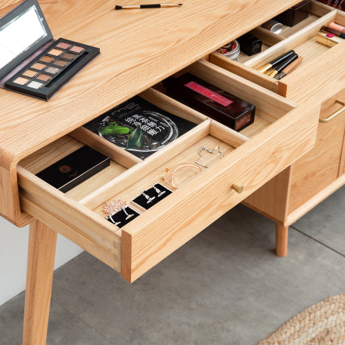 Bezzze Table Dresser 100% Solid Oak Table Dresser with Drawer