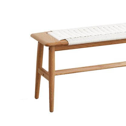 Bezzze Natural Oak Wood Bench for Bedroom End of Bed